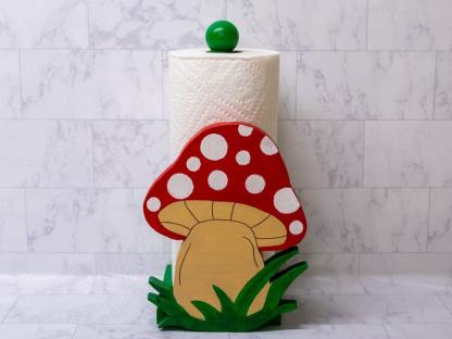 Cute Mushrooms Paper Towel Holder