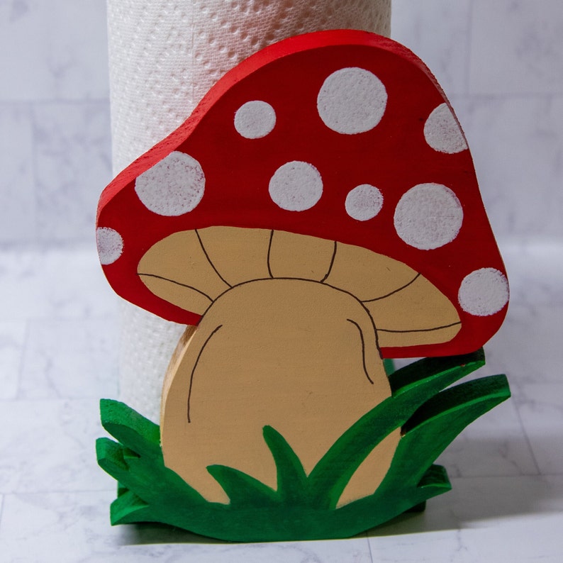 Cute Mushrooms Paper Towel Holder