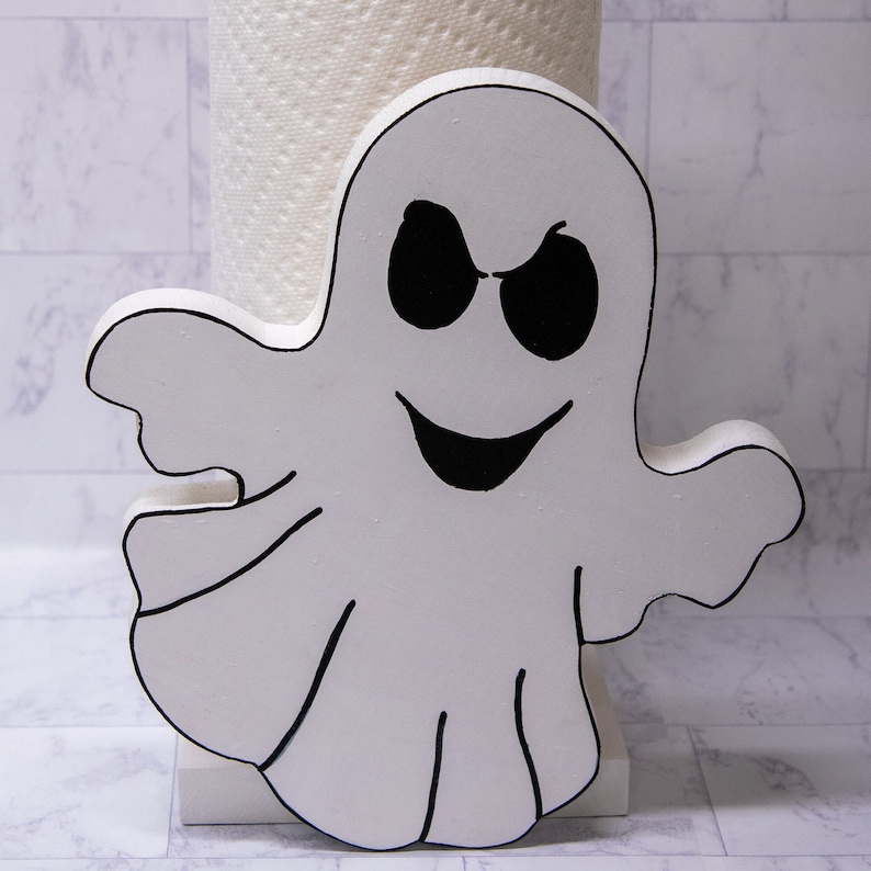 White Ghost Paper Towel Holder