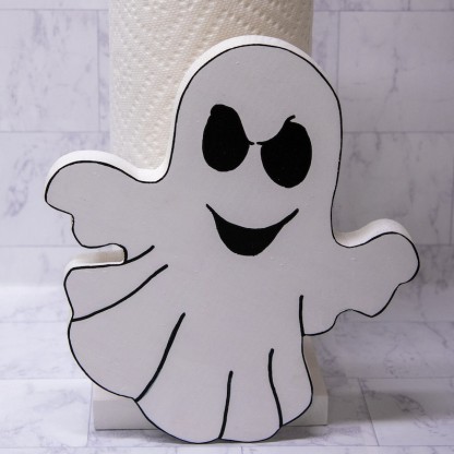 White Ghost Paper Towel Holder