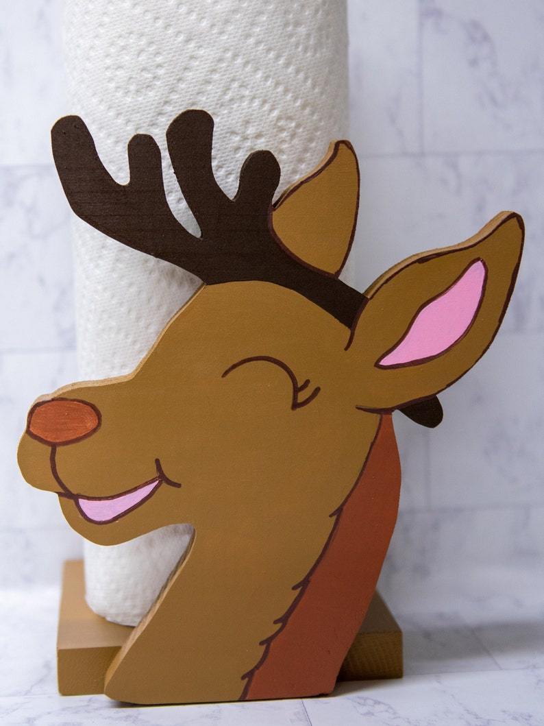Smiling Elk Paper Towel Holder