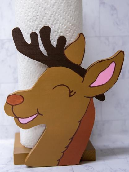 Smiling Elk Paper Towel Holder