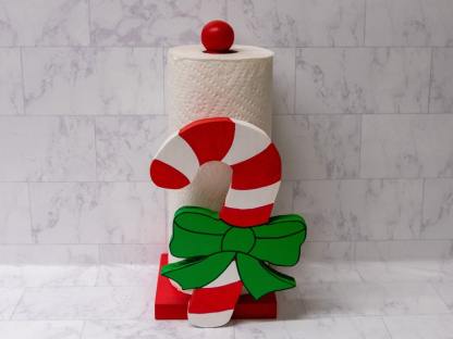 Christmas Candy Canes Paper Towel Holder