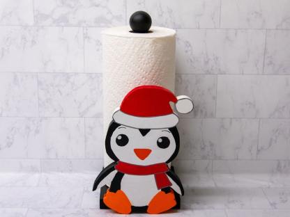 Christmas Penguin Paper Towel Holder