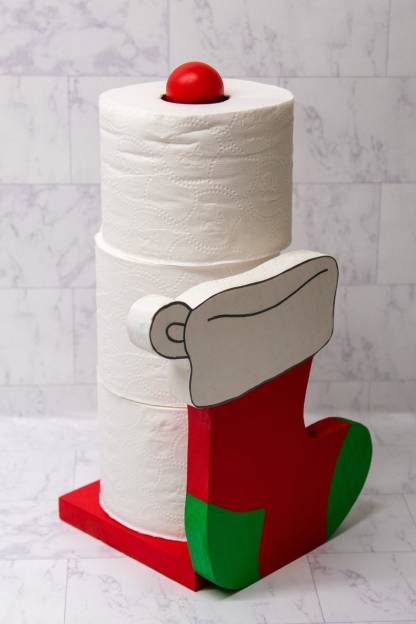 Christmas Socks Paper Towel Holder
