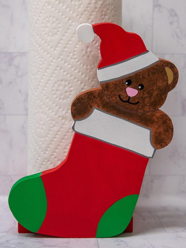 Christmas Bear Paper Towel Holder