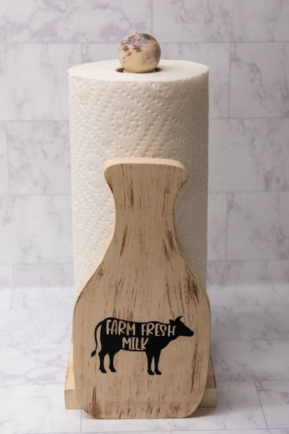 Milk Bottle Paper Towel Holder