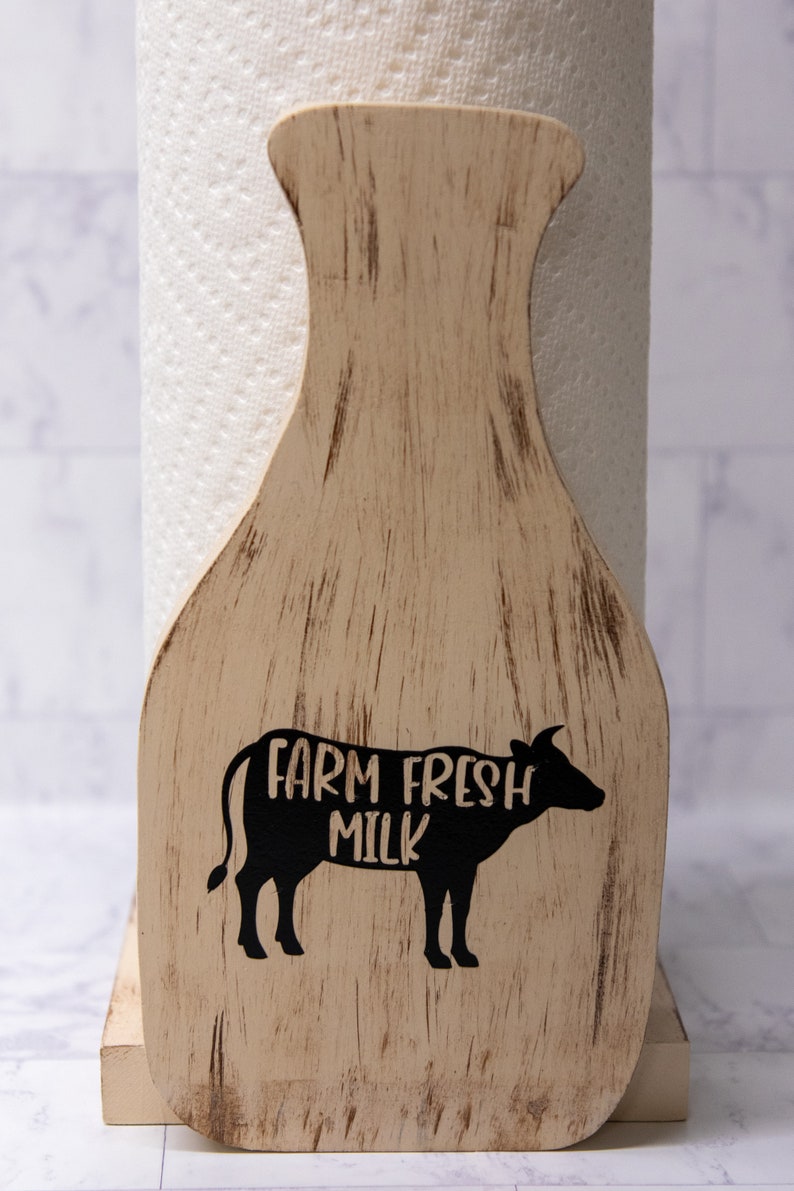Milk Bottle Paper Towel Holder