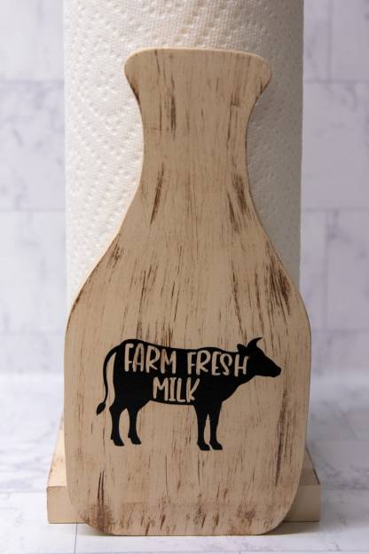 Milk Bottle Paper Towel Holder