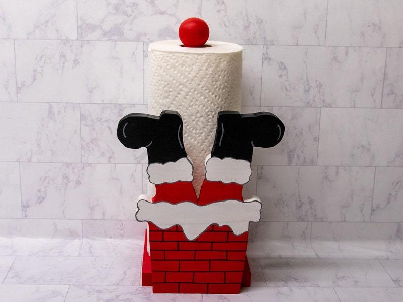 Santa Claus Is Coming Paper Towel Holder