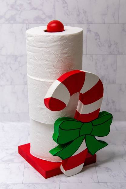 Christmas Candy Canes Paper Towel Holder