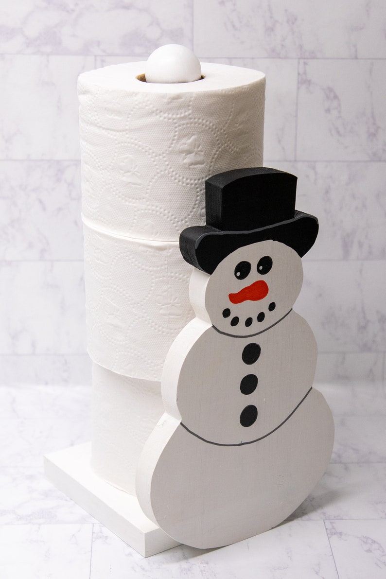 Smiling Snowman Paper Towel Holder