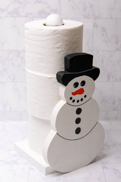 Smiling Snowman Paper Towel Holder