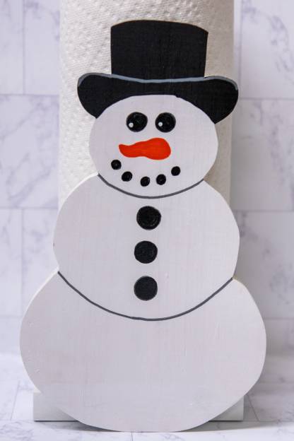 Smiling Snowman Paper Towel Holder