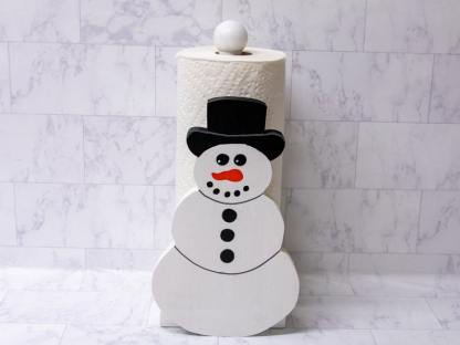 Smiling Snowman Paper Towel Holder