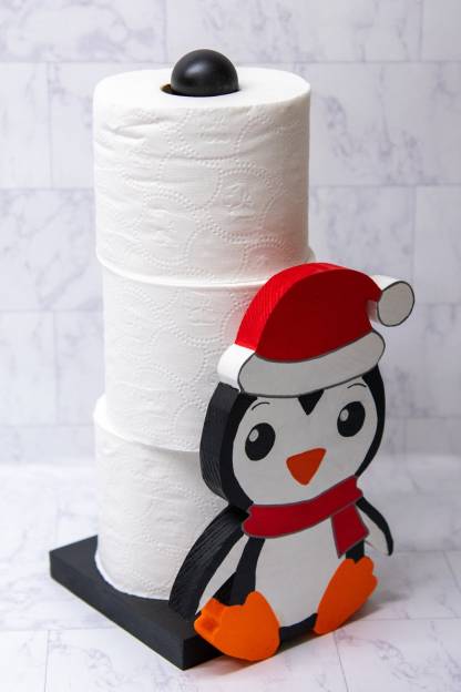 Christmas Penguin Paper Towel Holder