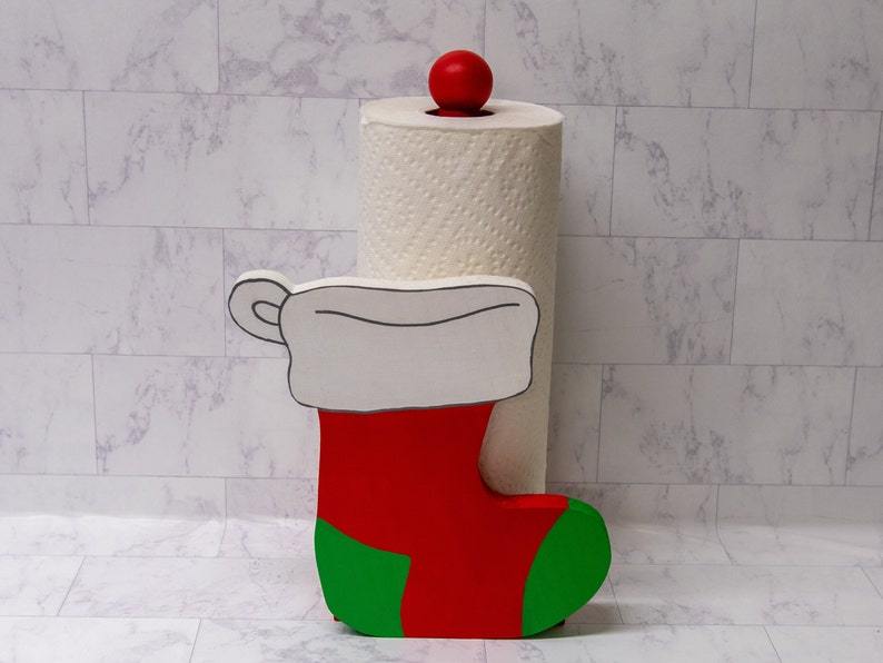 Christmas Socks Paper Towel Holder