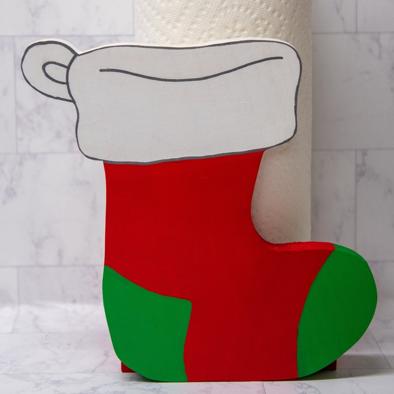Christmas Socks Paper Towel Holder