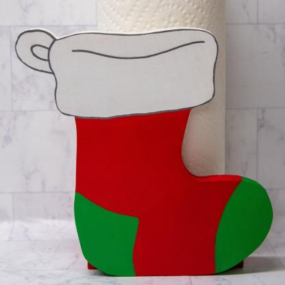 Christmas Socks Paper Towel Holder