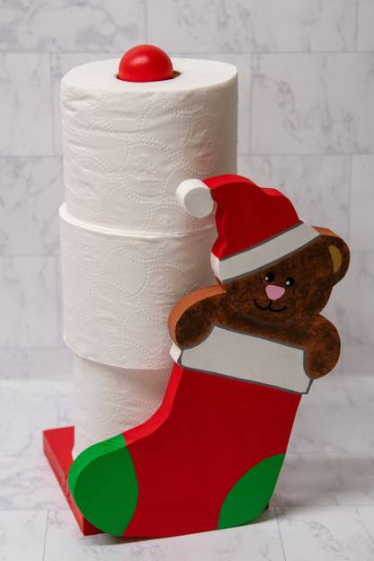 Christmas Bear Paper Towel Holder