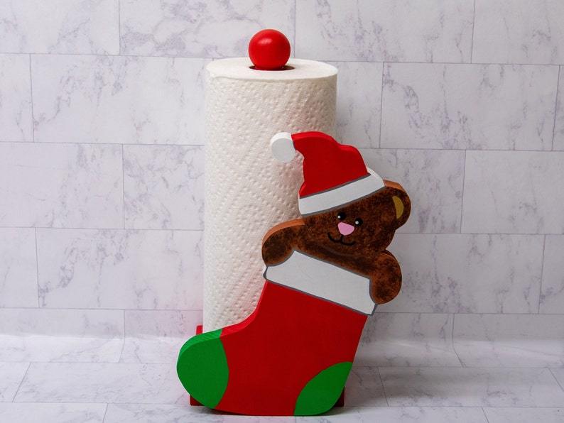 Christmas Bear Paper Towel Holder