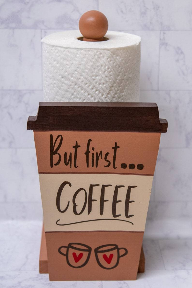 Coffee Paper Towel Holder（Blue ， Brown，Grey ）