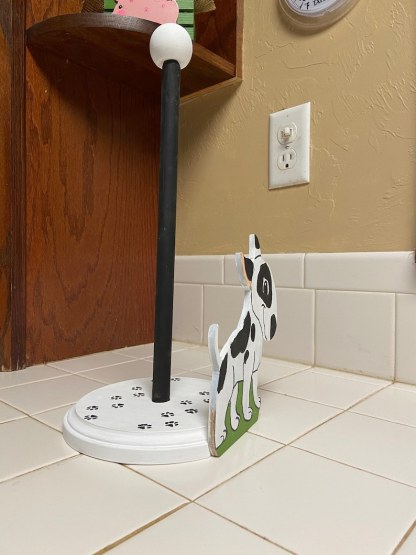 Bull Terrier Paper Towel Holder