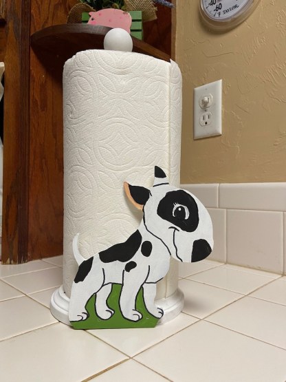 Bull Terrier Paper Towel Holder