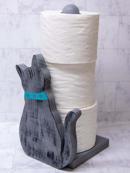 Waiting Cat Paper Towel Holder