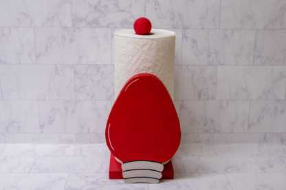 Christmas Light Bulb Paper Towel Holder ( Green, Red , Blue )