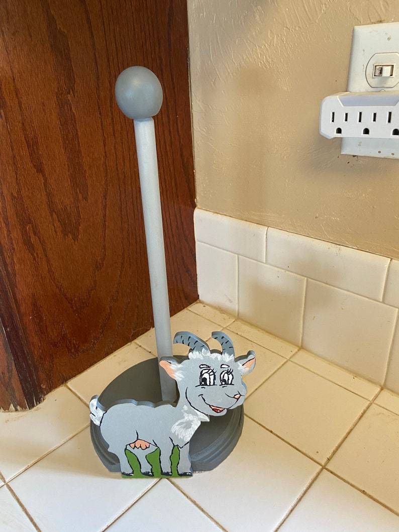 Adorable Goat Paper Towel Holder