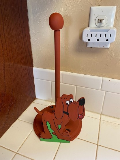 Adorable Blood Hound Dog Paper Towel Holder