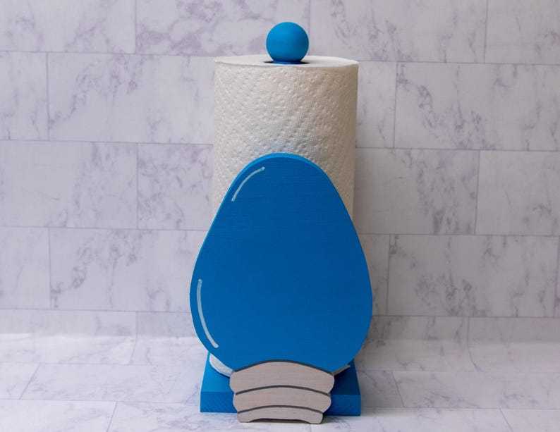 Christmas Light Bulb Paper Towel Holder ( Green, Red , Blue )