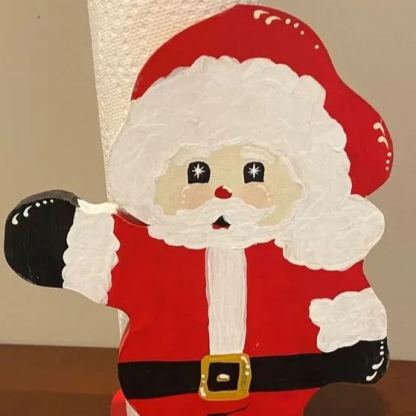 Santa Waving Paper Towel Holder