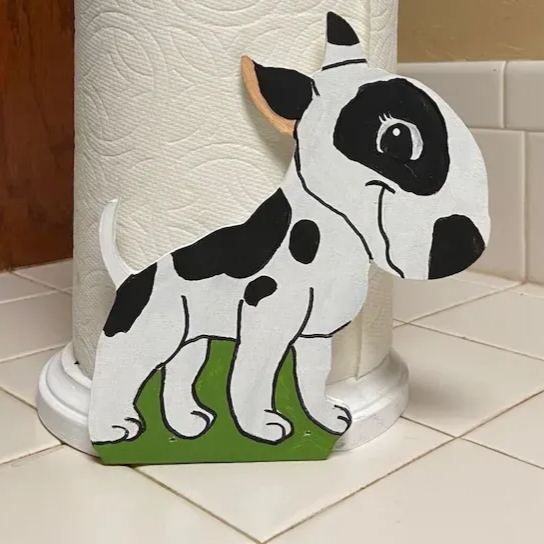 Bull Terrier Paper Towel Holder