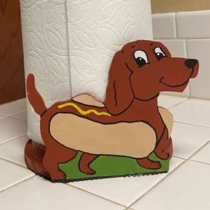 Hot Dog Dog Paper Towel Holder 