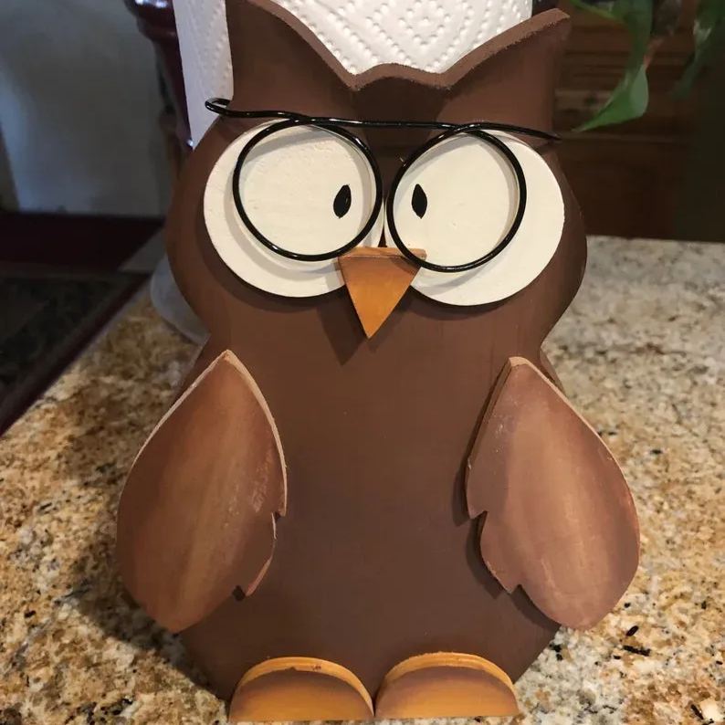 Cute Owl Paper Towel Holder