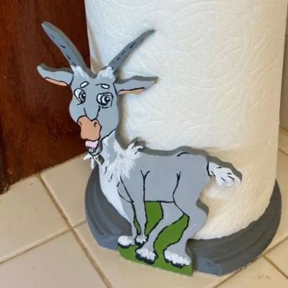 Adorable Old Man Goat Paper Towel Holder