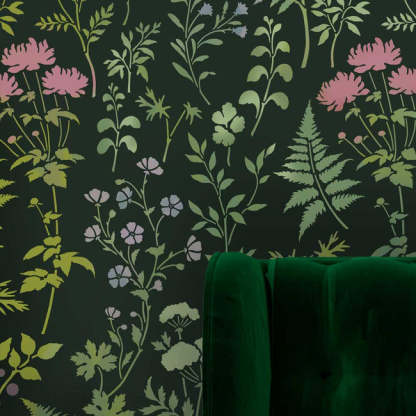 Woodland Plants Stencil