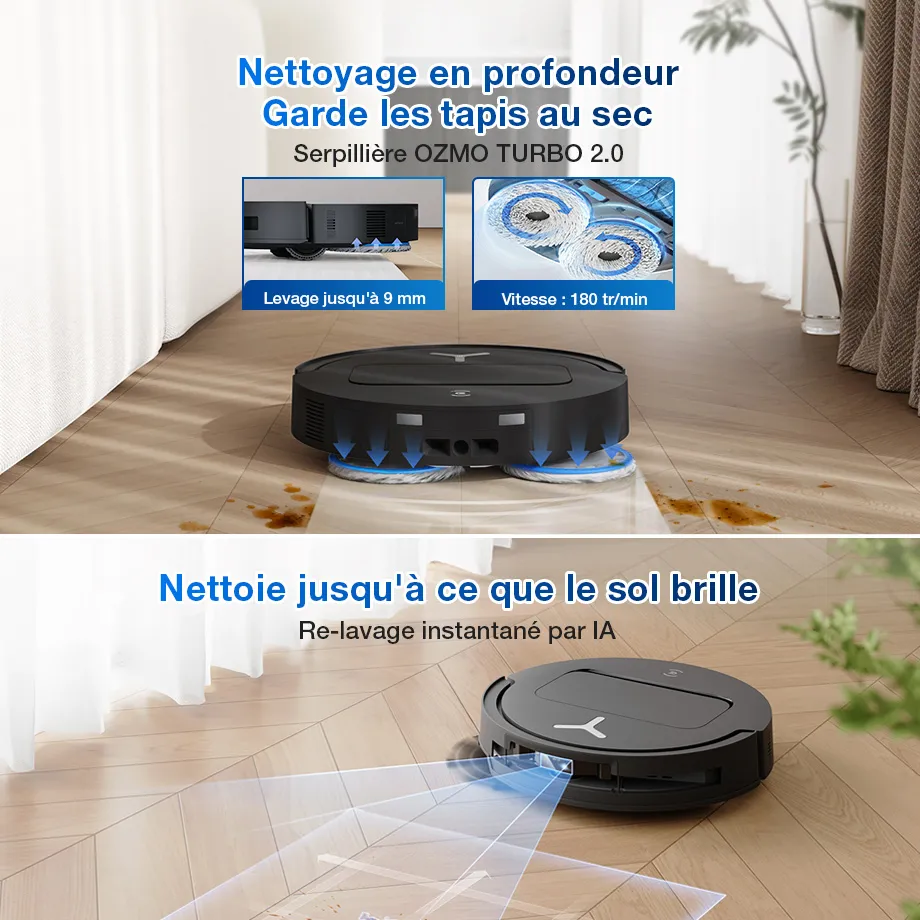 Robot aspirateur laveur Ecovacs T50 Pro Omni Gen2