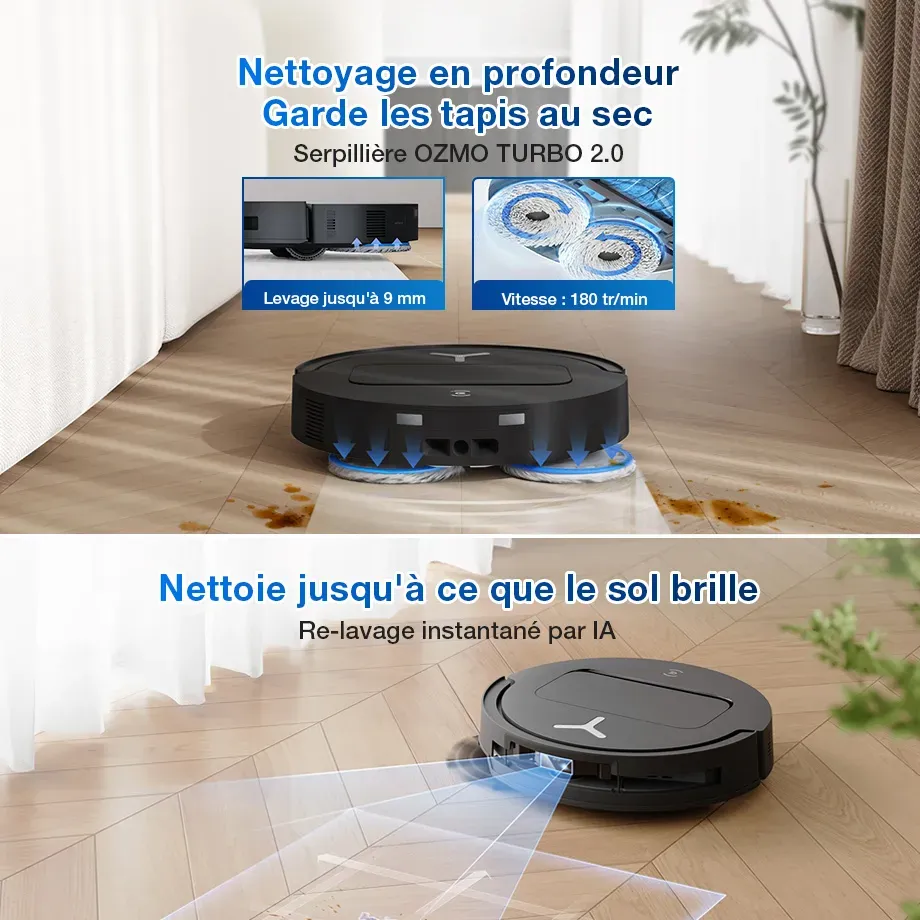 Robot aspirateur laveur Ecovacs T50 Pro Omni Gen2