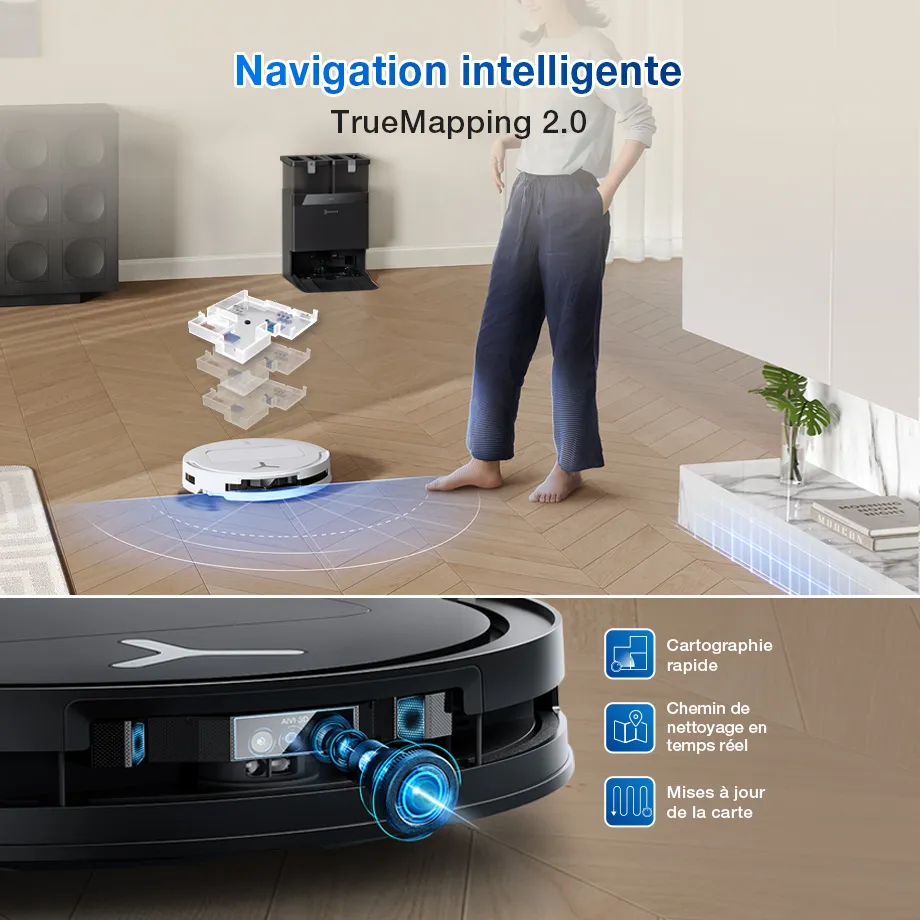 Robot aspirateur laveur Ecovacs T50 Pro Omni Gen2