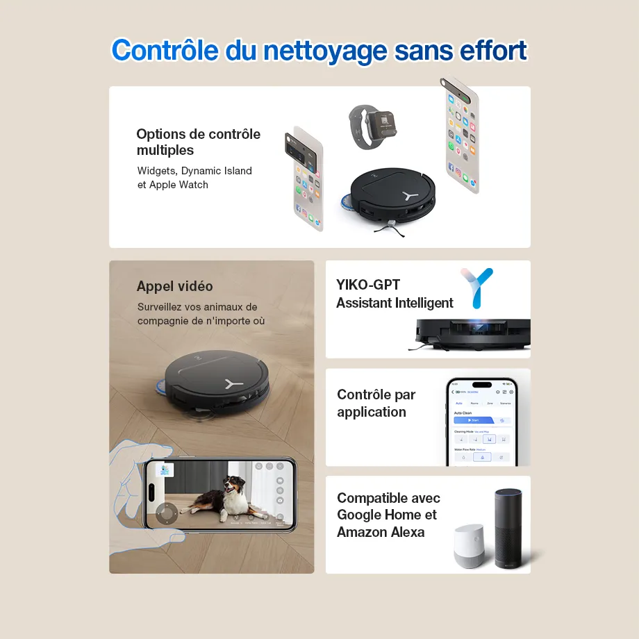 Robot aspirateur laveur Ecovacs T50 Pro Omni Gen2