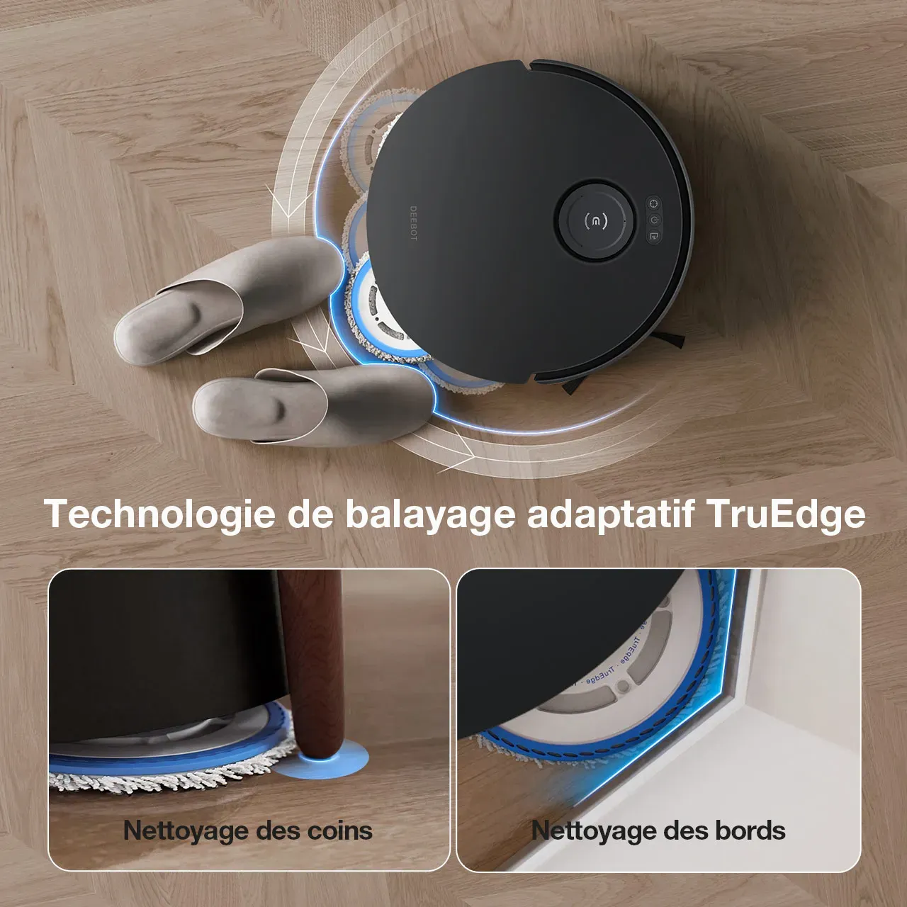 Ecovthtacs DEEBOT T30S PRO Aspirateur Robot Laveur à Vidage Auto