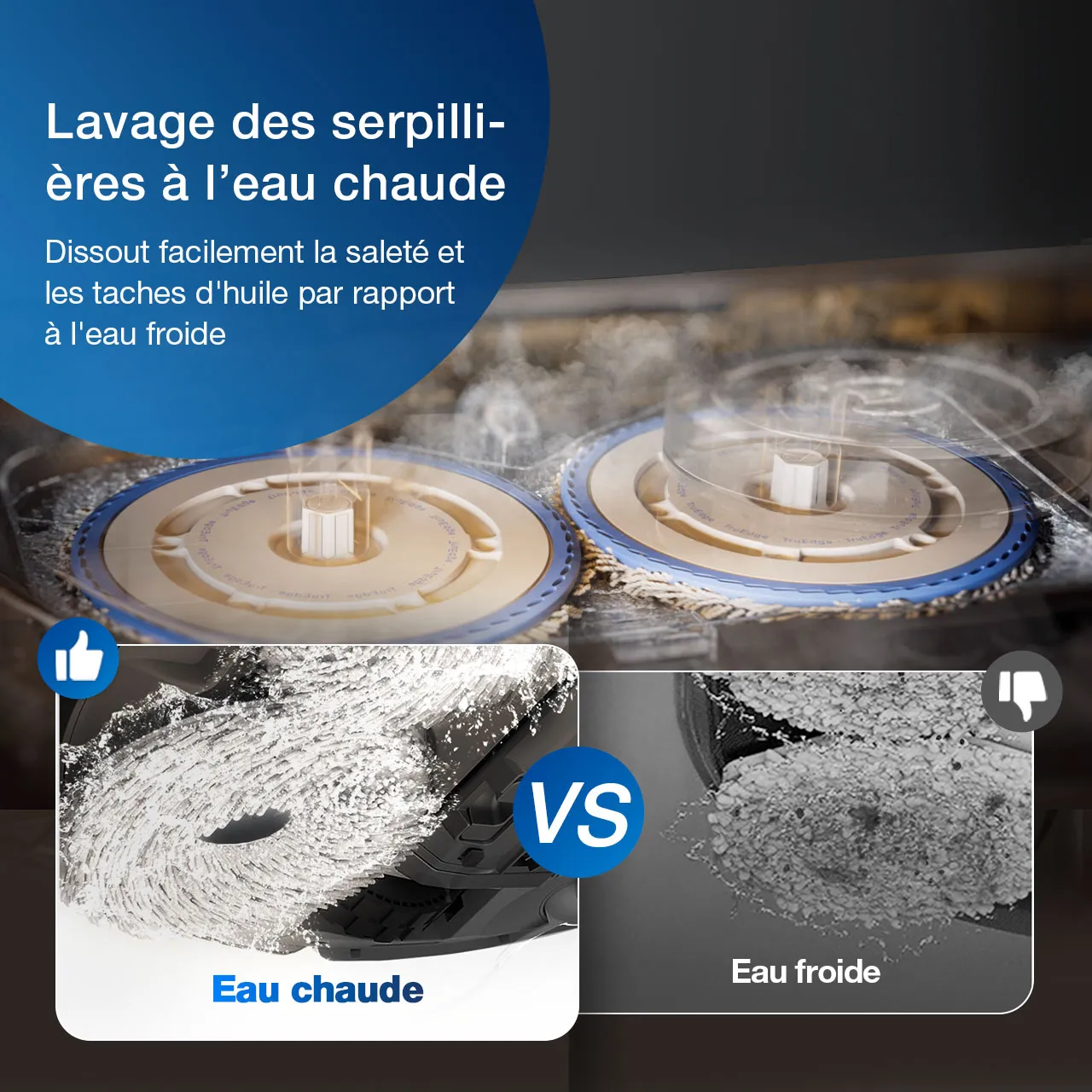Ecovthtacs DEEBOT T30S PRO Aspirateur Robot Laveur à Vidage Auto