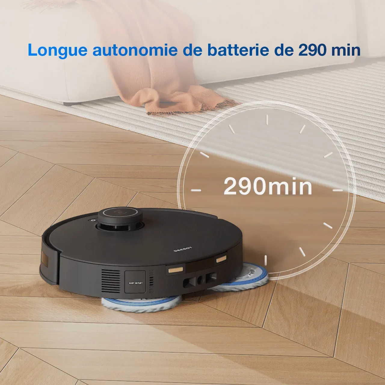 Ecovthtacs DEEBOT T30S PRO Aspirateur Robot Laveur à Vidage Auto