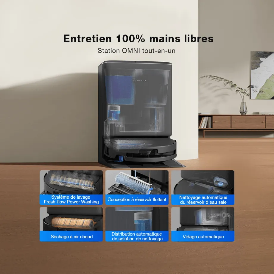 Aspirateur robot Ecovacs T90 Pro Omni