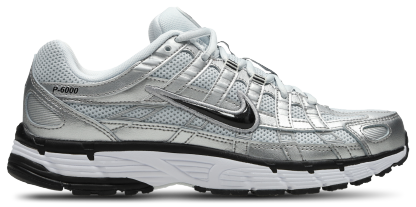 Nike P-6000 - Femme Chaussures – White-Black-Metallic Silver