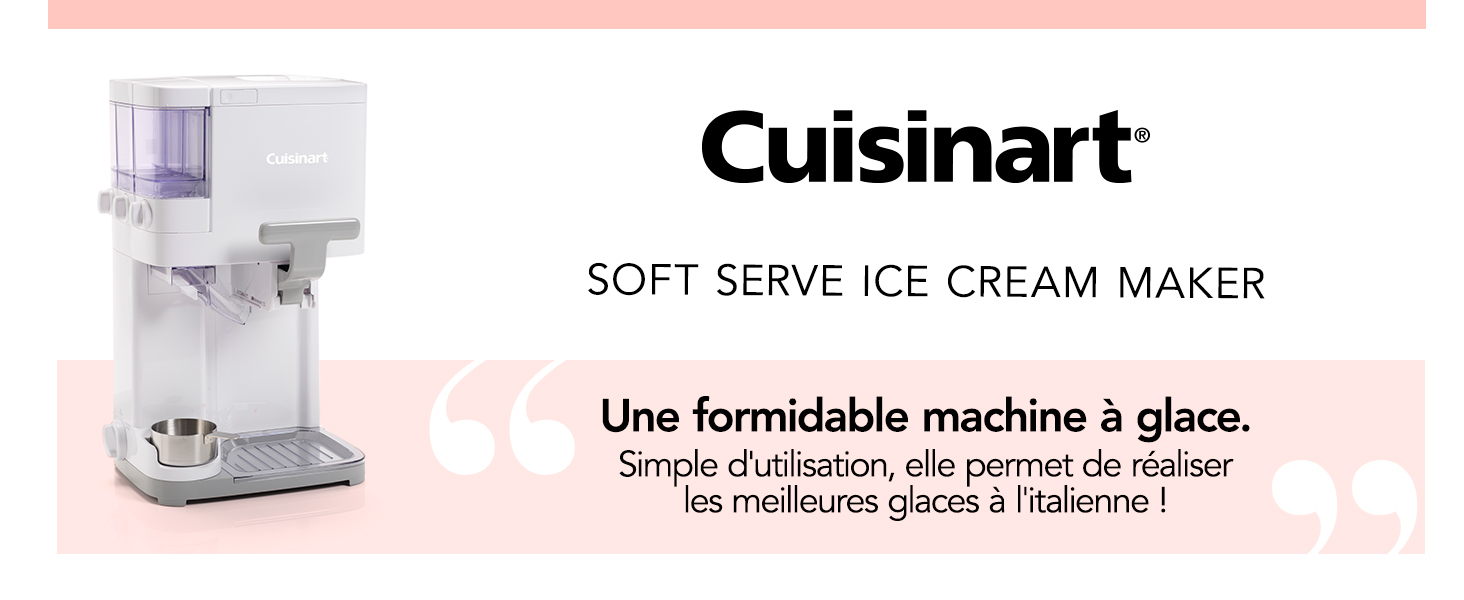 Cuisinart, machine &agrave; glace, ICE48E, sorbeti&egrave;re, glace &agrave; l'italienne maison, cr&egrave;me glac&eacute;e
