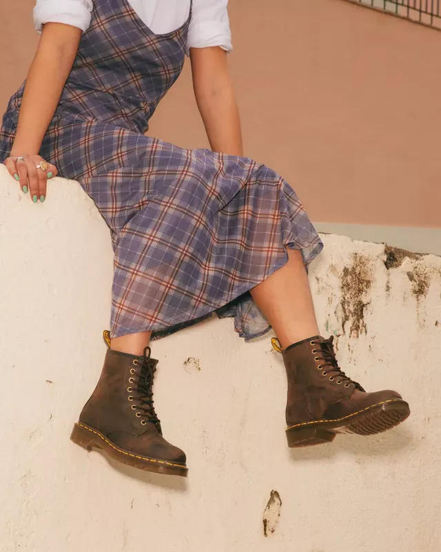 Boots 1460 en cuir Crazy Horse à lacets